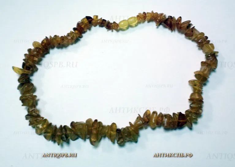 Бусы из янтаря. Винтажная бижутерия. СССР. Вт. пол. ХХ века. №20275.2